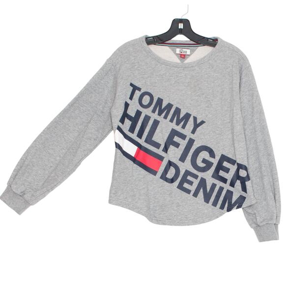 Tommy Hilfiger Sweatshirt Spell Out 90s Streetwear Athleisure Logo Retro Medium - Picture 6 of 6